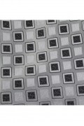KRAVATA Šedo-stříbrná mikrovláknová se vzorem (černá)