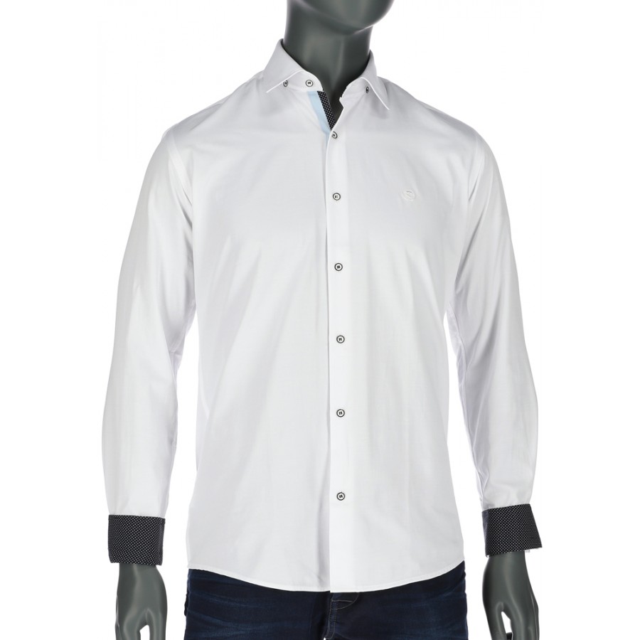 REPABLO elegantní bílá slim košile