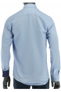 REPABLO pastelově modrá košile s falešnou náprsní kapsou