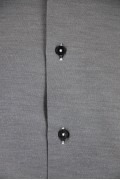 REPABLO šedá slim košile s výrazným černým prošíváním
