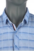 REPABLO modrá károvaná košile