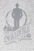 REPABLO šedé triko Repablo s nápisem The Incredible