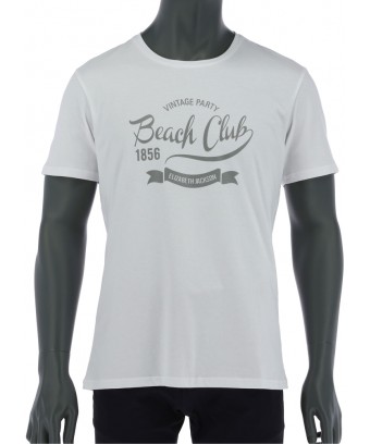 REPABLO bílé triko s nápisem Baech Club