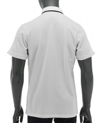 REPABLO bílé polo triko s černou linkou