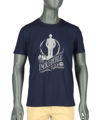 REPABLO modré triko s nápisem THE INGREDIBLE Mr. AWESOME