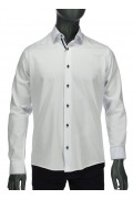 REPABLO košile bílá s ozdobným lemováním