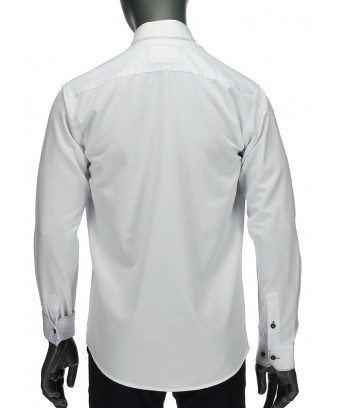 REPABLO košile bílá s ozdobným lemováním